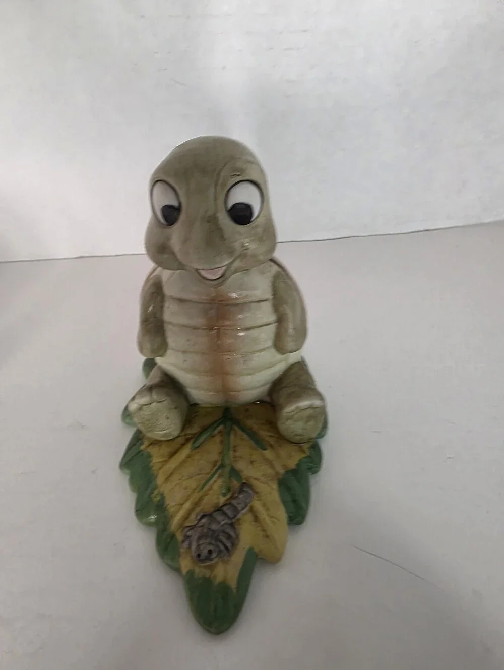 Homco Vintage Turtle Figurines on Leaf #1123 Set of 2 Anthropomorphic